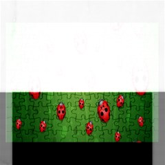 Ladybugs Red Leaf Green Polka Animals Insect Rectangular Jigsaw Puzzl