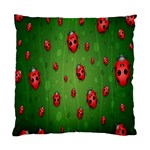 Ladybugs Red Leaf Green Polka Animals Insect Standard Cushion Case (Two Sides) Back