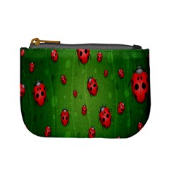 Ladybugs Red Leaf Green Polka Animals Insect Mini Coin Purses