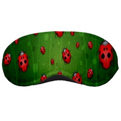 Ladybugs Red Leaf Green Polka Animals Insect Sleeping Masks by Mariart