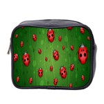 Ladybugs Red Leaf Green Polka Animals Insect Mini Toiletries Bag 2-Side Front