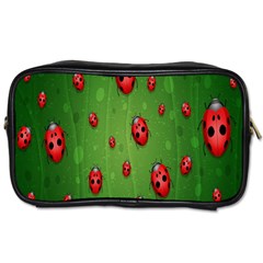 Ladybugs Red Leaf Green Polka Animals Insect Toiletries Bags