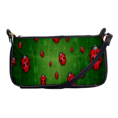 Ladybugs Red Leaf Green Polka Animals Insect Shoulder Clutch Bags by Mariart