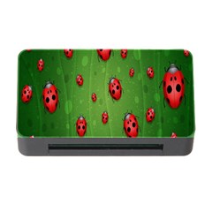 Ladybugs Red Leaf Green Polka Animals Insect Memory Card Reader With Cf