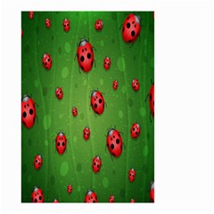 Ladybugs Red Leaf Green Polka Animals Insect Small Garden Flag (Two Sides)