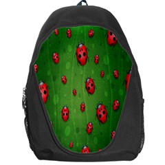 Ladybugs Red Leaf Green Polka Animals Insect Backpack Bag by Mariart