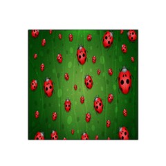 Ladybugs Red Leaf Green Polka Animals Insect Satin Bandana Scarf by Mariart