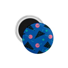 Seamless Triangle Circle Blue Waves Pink 1 75  Magnets by Mariart