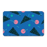 Seamless Triangle Circle Blue Waves Pink Magnet (Rectangular) Front