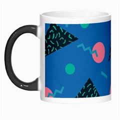 Seamless Triangle Circle Blue Waves Pink Morph Mugs by Mariart