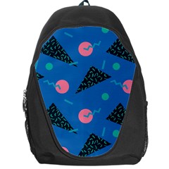 Seamless Triangle Circle Blue Waves Pink Backpack Bag