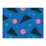 Seamless Triangle Circle Blue Waves Pink Double Sided Flano Blanket (Mini)  35 x27  Blanket Front