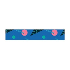 Seamless Triangle Circle Blue Waves Pink Flano Scarf (mini)