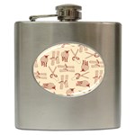 Sheep Goats Paper Scissors Hip Flask (6 oz) Front