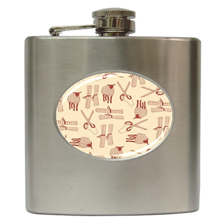 Sheep Goats Paper Scissors Hip Flask (6 oz)