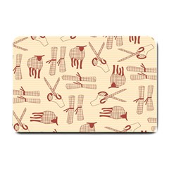 Sheep Goats Paper Scissors Small Doormat  by Mariart