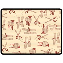 Sheep Goats Paper Scissors Fleece Blanket (large)  by Mariart