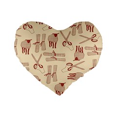 Sheep Goats Paper Scissors Standard 16  Premium Heart Shape Cushions