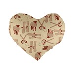 Sheep Goats Paper Scissors Standard 16  Premium Heart Shape Cushions Front