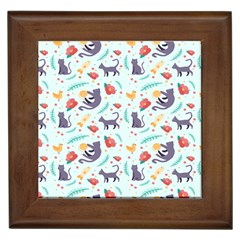 Redbubble Animals Cat Bird Flower Floral Leaf Fish Framed Tiles by Mariart