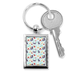 Redbubble Animals Cat Bird Flower Floral Leaf Fish Key Chains (rectangle)  by Mariart