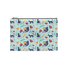 Redbubble Animals Cat Bird Flower Floral Leaf Fish Cosmetic Bag (medium)  by Mariart