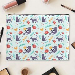 Redbubble Animals Cat Bird Flower Floral Leaf Fish Cosmetic Bag (xl)