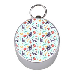 Redbubble Animals Cat Bird Flower Floral Leaf Fish Mini Silver Compasses by Mariart