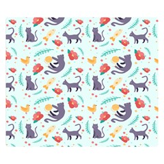 Redbubble Animals Cat Bird Flower Floral Leaf Fish Double Sided Flano Blanket (small) 