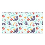 Redbubble Animals Cat Bird Flower Floral Leaf Fish Satin Shawl Front