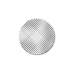 Simple Pattern Waves Plaid Black White Golf Ball Marker (4 Pack) by Mariart