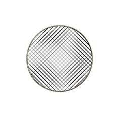 Simple Pattern Waves Plaid Black White Hat Clip Ball Marker (4 Pack) by Mariart