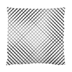 Simple Pattern Waves Plaid Black White Standard Cushion Case (one Side) by Mariart