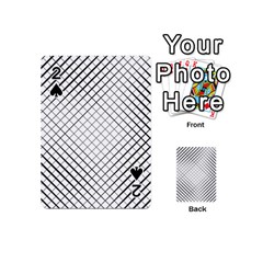 Simple Pattern Waves Plaid Black White Playing Cards 54 (mini)  by Mariart