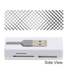 Simple Pattern Waves Plaid Black White Memory Card Reader (stick) 