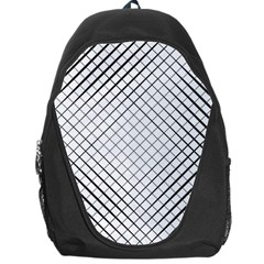 Simple Pattern Waves Plaid Black White Backpack Bag by Mariart