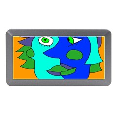 Visual Face Blue Orange Green Mask Memory Card Reader (mini)