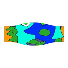 Visual Face Blue Orange Green Mask Stretchable Headband