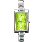 Sunflower Green Rectangle Italian Charm Watch Front