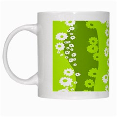 Sunflower Green White Mugs by Mariart