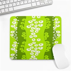 Sunflower Green Large Mousepads by Mariart