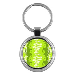 Sunflower Green Key Chains (round)  by Mariart