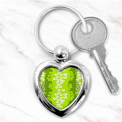 Sunflower Green Key Chains (heart)  by Mariart