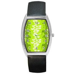 Sunflower Green Barrel Style Metal Watch