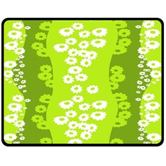 Sunflower Green Fleece Blanket (medium)  by Mariart