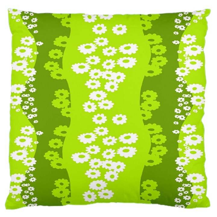 Sunflower Green Standard Flano Cushion Case (One Side)