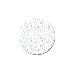 White Triangle Wave Waves Chevron Polka Circle Golf Ball Marker (4 Pack)