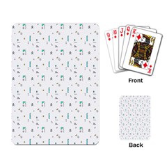 White Triangle Wave Waves Chevron Polka Circle Playing Card by Mariart