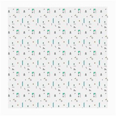 White Triangle Wave Waves Chevron Polka Circle Medium Glasses Cloth (2-side) by Mariart