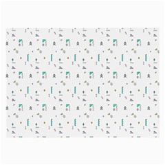 White Triangle Wave Waves Chevron Polka Circle Large Glasses Cloth by Mariart